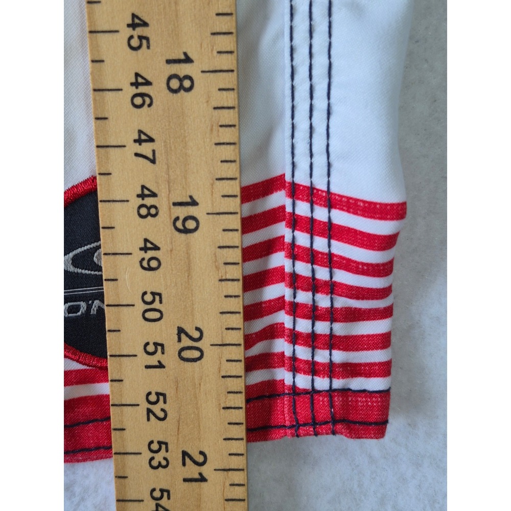 ONeill Mens Striped Board Shorts Navy Blue Red White Cargo Pocket Swim Trunks - Picture 6 of 12